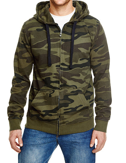 Full Zip Camo Hooded Sweat Jacket (BU8615)