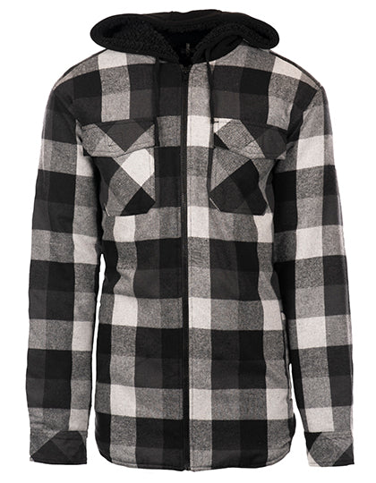 Men´s Flannel Jacket With Sherpa Hoodie (BU8620)