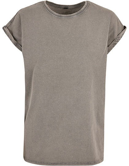 Ladies´ Acid Washed Extended Shoulder Tee (BY053)