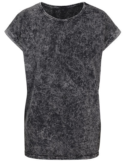 Ladies´ Acid Washed Extended Shoulder Tee (BY053)