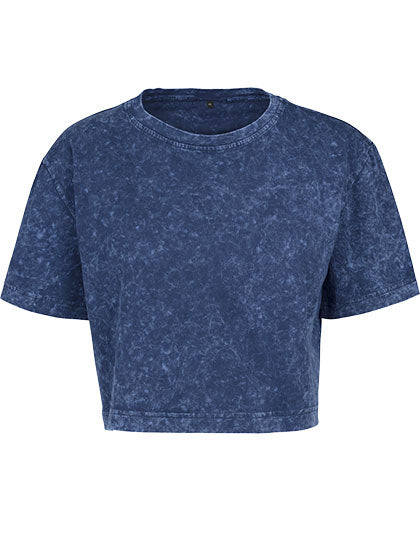 Ladies´ Acid Washed Cropped Tee (BY054)