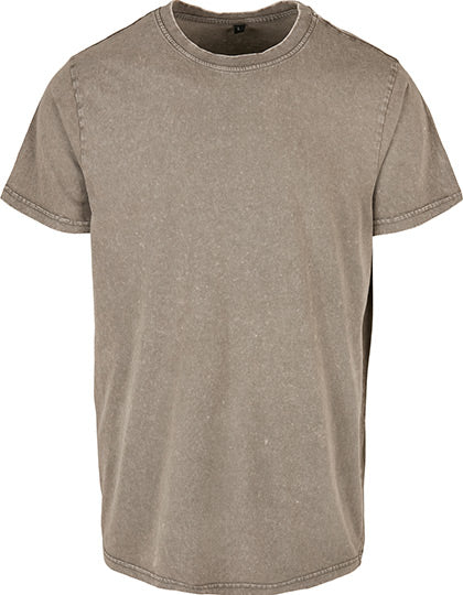 Acid Washed Round Neck Tee (BY190)
