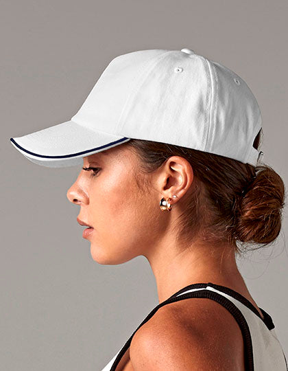 Authentic 5 Panel Cap - Piped Peak (CB25c)