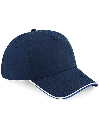 Authentic 5 Panel Cap - Piped Peak (CB25c)