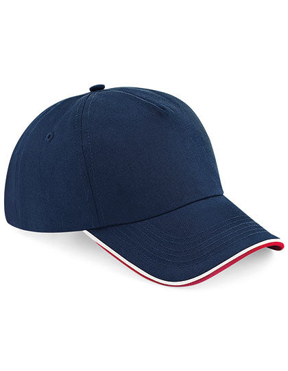 Authentic 5 Panel Cap - Piped Peak (CB25c)