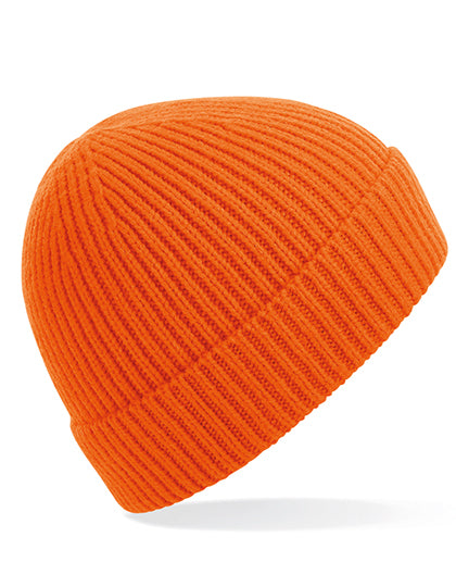 Engineered Knit Ribbed Pom Pom Beanie (CB382)