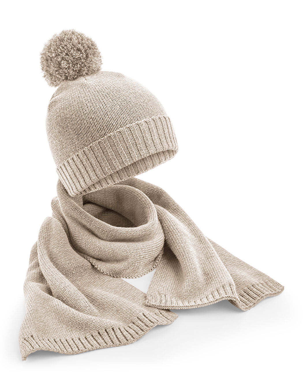 Knitted Scarf and Beanie Gift Set (CB401)