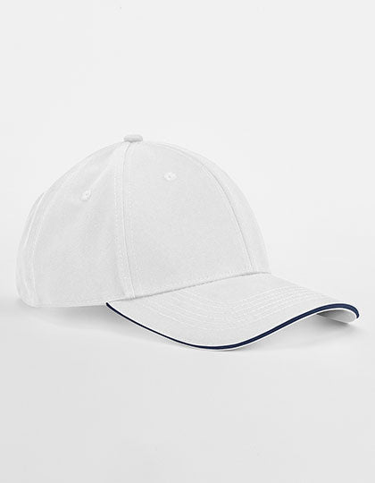 EarthAware® Classic Organic Cotton 6 Panel Cap - Sandwich Peak (CB820C)