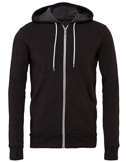 Unisex Poly-Cotton Fleece Full-Zip Hoodie (CV3739)