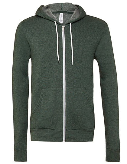 Unisex Poly-Cotton Fleece Full-Zip Hoodie (CV3739)