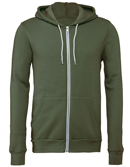 Unisex Poly-Cotton Fleece Full-Zip Hoodie (CV3739)