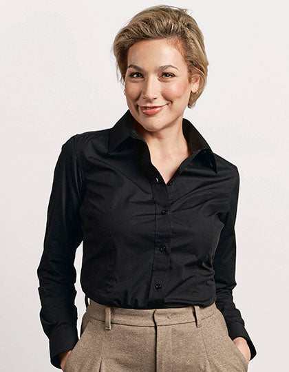 Women´s Poplin Shirt Long Sleeve (E6315)