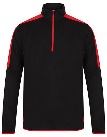 Adults 1/4 Zip Midlayer With Contrast Panelling (FH571)