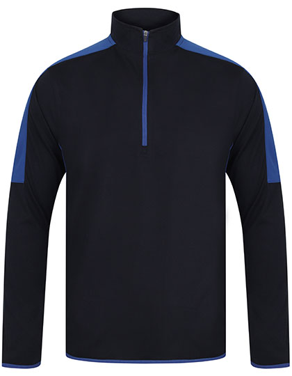 Adults 1/4 Zip Midlayer With Contrast Panelling (FH571)