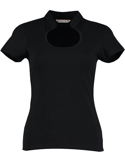 Women`s Regular Fit Keyhole Neck Top (K755)
