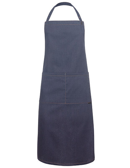 Latzschürze Jeans-Style mit Tasche (KY100)