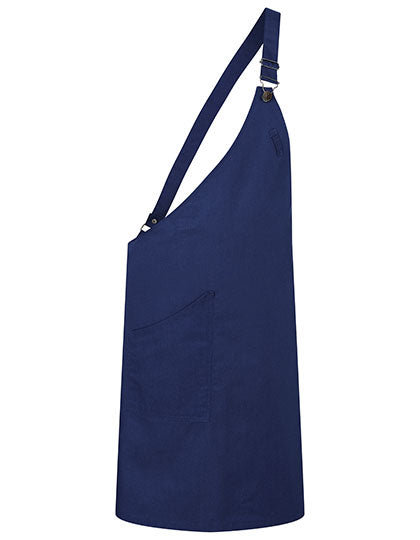 Asymmetrische Latzschürze Classic mit Tasche (KY118)