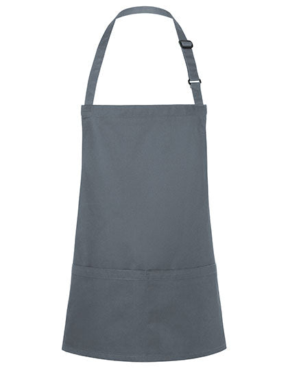 Kurze Latzschürze Basic mit Schnalle und Tasche (KY123)