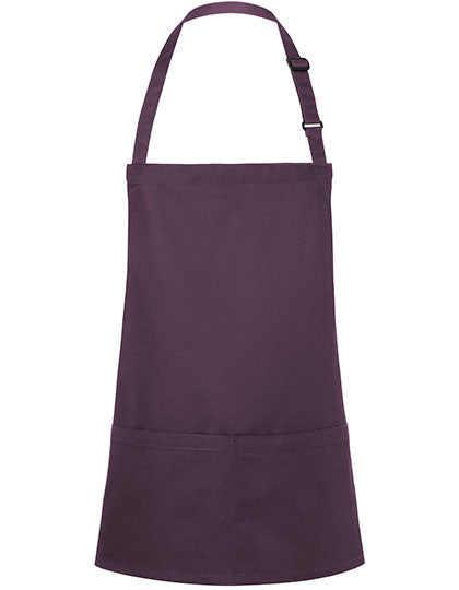 Kurze Latzschürze Basic mit Schnalle und Tasche (KY123)