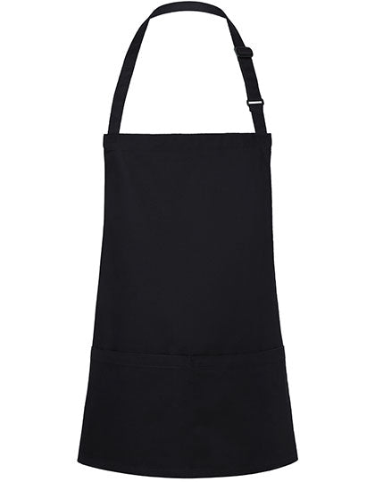 Kurze Latzschürze Basic mit Schnalle und Tasche (KY123)