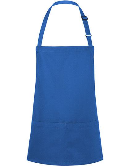 Kurze Latzschürze Basic mit Schnalle und Tasche (KY123)