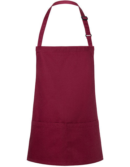 Kurze Latzschürze Basic mit Schnalle und Tasche (KY123)