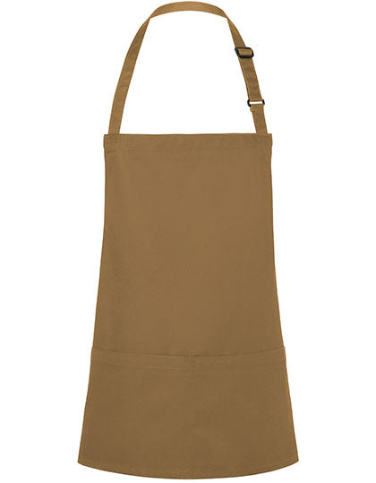 Kurze Latzschürze Basic mit Schnalle und Tasche (KY123)