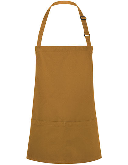 Kurze Latzschürze Basic mit Schnalle und Tasche (KY123)