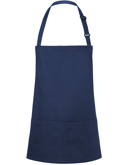 Kurze Latzschürze Basic mit Schnalle und Tasche (KY123)