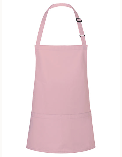Kurze Latzschürze Basic mit Schnalle und Tasche (KY123)