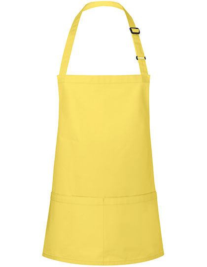 Kurze Latzschürze Basic mit Schnalle und Tasche (KY123)
