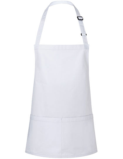 Kurze Latzschürze Basic mit Schnalle und Tasche (KY123)