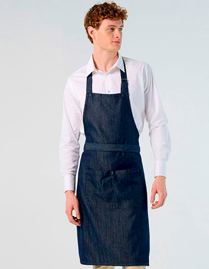 Denim Bib Apron Grant With Pocket (L02104)