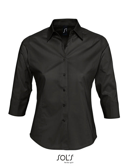 Women´s Stretch-3/4-Sleeve Blouse Effect (L631)