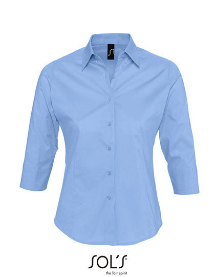 Women´s Stretch-3/4-Sleeve Blouse Effect (L631)