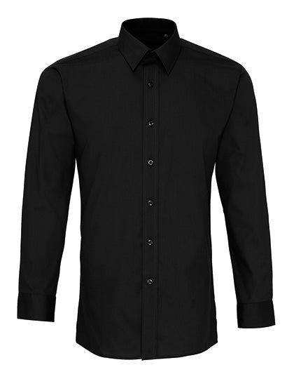Men´s Long Sleeve Fitted Poplin Shirt (PW204)