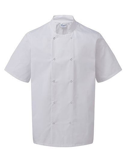 Studded Front Short Sleeve Chef´s Jacket (PW664)
