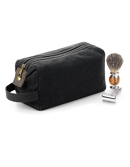 Heritage Waxed Canvas Wash Bag (QD651)