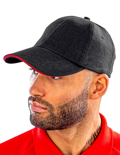 Brushed Cotton Decorators Cap With Sandwich Peak (RH50)