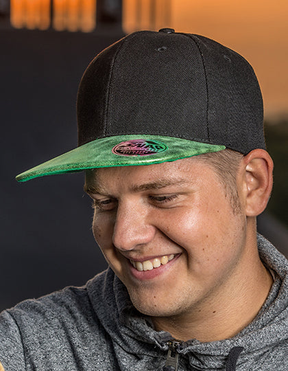 Bronx Flat Glitter Peak Snapback Cap (RH87)