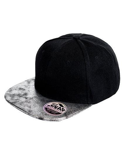 Bronx Flat Glitter Peak Snapback Cap (RH87)