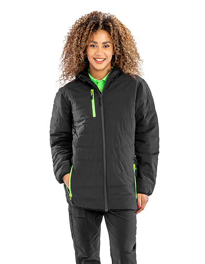 Recycled Black Compass Padded Winter Jacket (RT240)