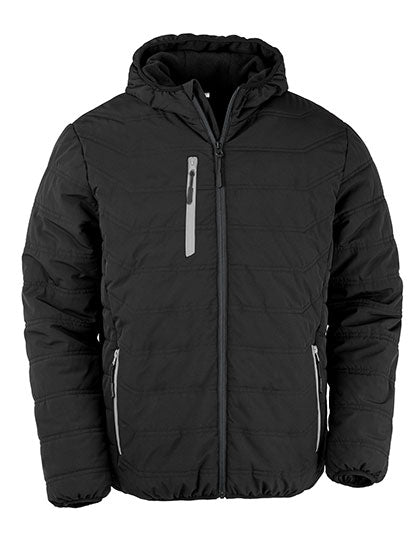 Recycled Black Compass Padded Winter Jacket (RT240)