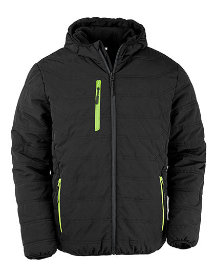 Recycled Black Compass Padded Winter Jacket (RT240)