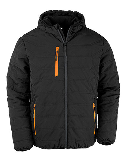 Recycled Black Compass Padded Winter Jacket (RT240)