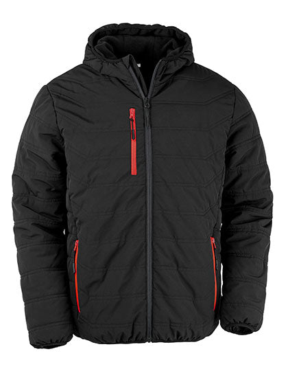 Recycled Black Compass Padded Winter Jacket (RT240)