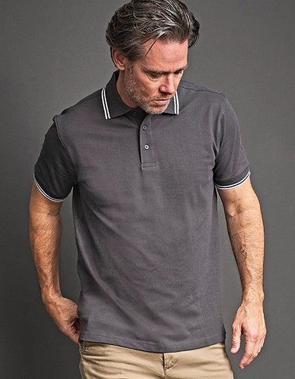 Men´s Luxury Stripe Stretch Polo (TJ1407)