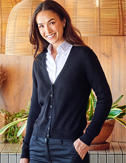 Ladies´ Lightweight V-Neck Short Cardigan (W726)