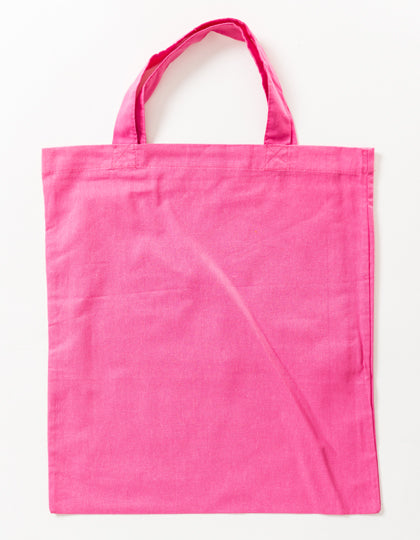 Cotton Bag Colored Short Handles (XT002)
