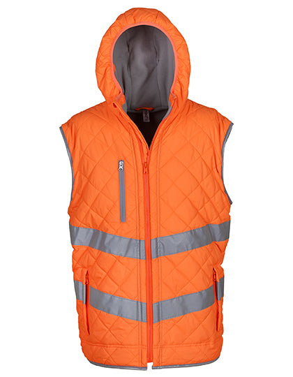 Hi-Vis Kensington Hooded Gilet (YK007)